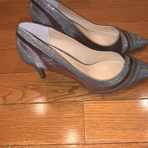 Sparkling Silver and Bronze Dress Heel - Picture 4 of 6